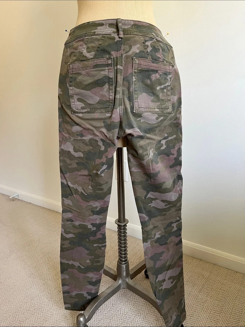 Anthropologie Camo Skinny Pants in Green & Brown